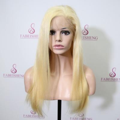 China Long St Straight Ombre Blonde 613 Lace Front Hair Synthetic Wig And Body Wave Full Lace Wig Dye And Bleach Color 12 Inches for sale