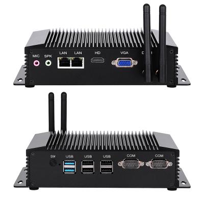 China 2* Intel i211 Intel N3520 Windows 10 Linux PC 485 LAN Industrial Mini Fanless Embedded Firewall 2* RS232 422 for sale