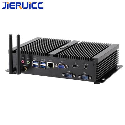 China 0.00dB System Fanless Mini Desktop Industrial Computer RS232 Intel Core i3 i5 i7 Fanless PC for Media Center PC for sale