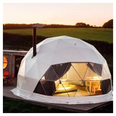 China Camouflage/Field Game Hot selling Outdoor Camouflage Family Glamping bubble dome tent with bathroom and kitchen for sale