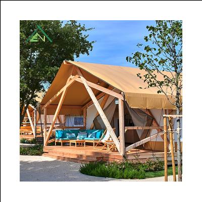 China Camouflage/Field Game safari camping outdoor heavy duty waterproof glamping luxury hotel tent with pool resort for camping cheap sale pattaya for sale