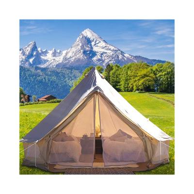 China Camouflage/Field Game bell tent inner 3m 4m 5m 6m outdoor canvas safari bell tent inflatable lotus bell tent for sale