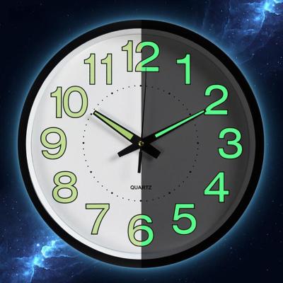 China 12 Inch 30CM Wall Clock Digital Mute 3D Digital Scale Quartz Clock Luminous Plastic Home Decoration for sale