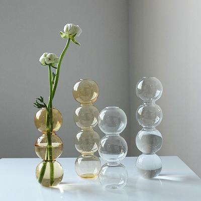 China Crystal Flower Vase Container Wedding Home Decoration Hydroponic Plants Vase Glass Vase Decor for sale