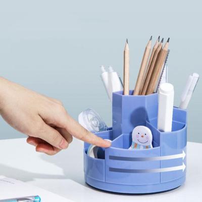 China Durable 360 ​​Degree Rotating Pen Holder Storage Box Office Stationery Organizer for sale