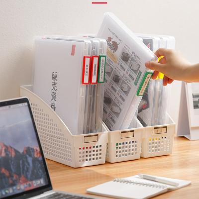 China Factory Viable Sales A4 Folder Sub-File Storage Box Desktop Portable Organizer Plastic Box 100 Covers Paper A4 Capacity for sale