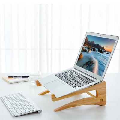 China Viable Solid Wood Organizer Portable Storage Laptop Stand Computer Bracket Desktop Desk Rack for sale