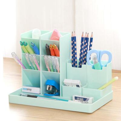 China Pen Holder Office Stationery Organizer Viable Desktop Storage Box Cosmetic Organizer for sale