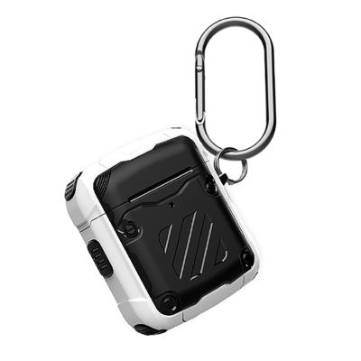 China For Earphone Case Designed for AirPods 2&1 Full-Body Protective Vanguard Armor Series Case with Key Chain for sale