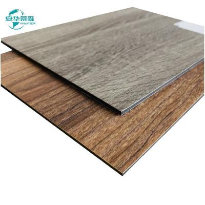 China 2440mm Wood Grain External Wall Cladding Pvdf Coating ACP 6mm for sale