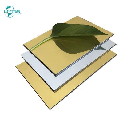 China 6mm Thickness Acp Aluminum Composite Panel Rectangle Shape Special Treatment Mirror for sale