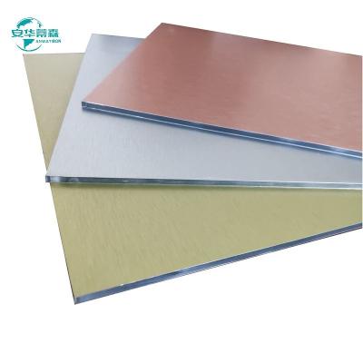 China 3mm Brushed Aluminum Composite Panel 2440mm Gloss Aesthetically Pleasing Facade Design for sale