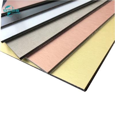 China Brushed Impact Resistance Brushed Aluminum Composite Panel with Corrosion Resistance for sale