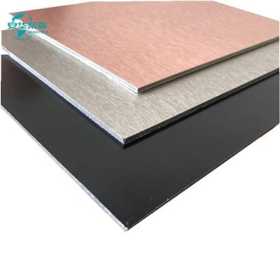 China Brushed Aluminium Composite Panel 1220mm X 2440mm in verschiedenen ISO9001-zertifizierten zu verkaufen