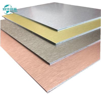 China Revestimiento de pared exterior de 2 mm-6 mm brillante cepillado B1 con calificación de fuego ACP en venta