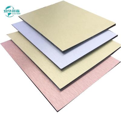 China High UV Resistance Aluminium Acp Sheet Brushed Special Treatment PE Coating for sale