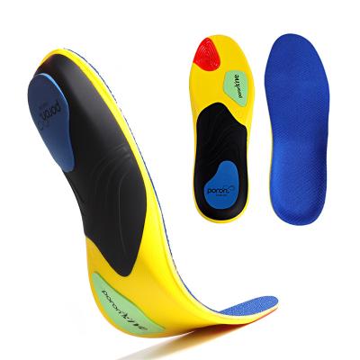 China Best Arch PU+Gel+TPU JOGHN Arch Better Running Cooling Breathable Foot Sweat Absorbent Flat Insole Support Insole Wholesale for sale