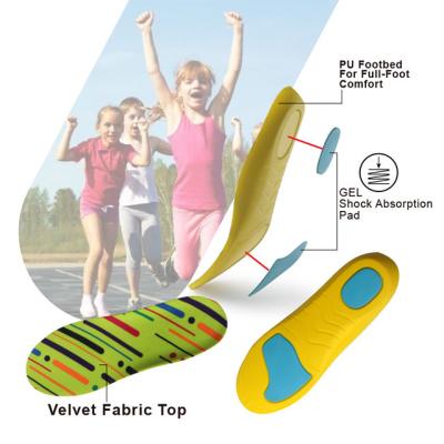 China PU OEM ODM Comfort Breathable PU Kids Orthotic Shoe Insoles for sale