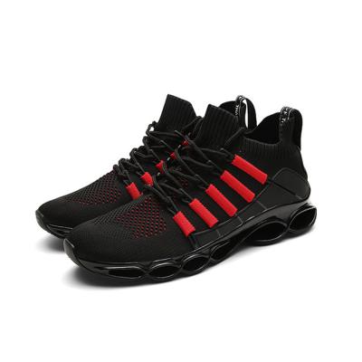 China Cushioning Mens Casual Shoes Latest Design Rubber Sole Mens Sports Shoes Sneakers Black Shoes For Men for sale