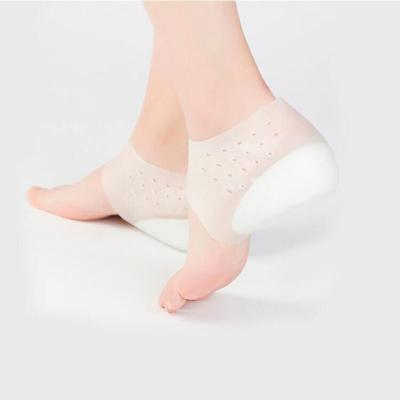 China Sports and physical activities CE approved silicone foot heel sock protector gel height increase heel sock foot care products for sale