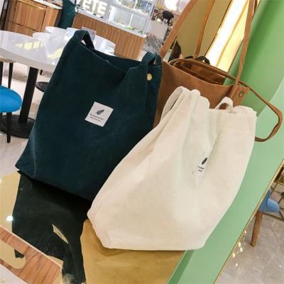 China Corduroy tote bag Canvas Tote Bag for Women Girls, Work Shopping Bag for Women for sale