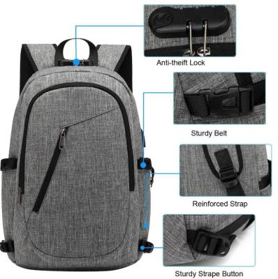 China Travel Laptop Backpack,Business grey sports Laptops Backpack with USB laptop bags backpack boys sports backpacks for sale