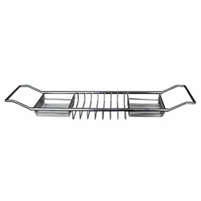 China Standing Type Stainless Steel Removable Design Bathtub Caddy Tray for sale