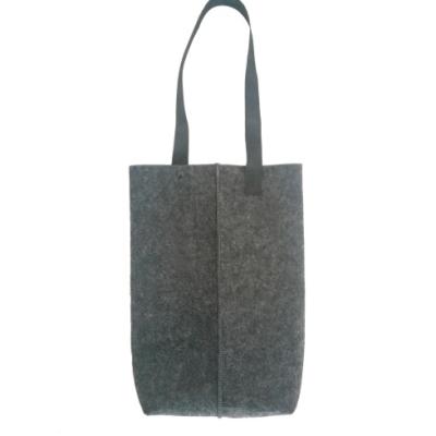 China Small polyester felt pocket with shoulder straps and button closure for sale