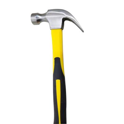 China Nail Hammer 16OZ High Carbon Steel American Style Claw Hammer With Fiberglass Handle Wholesale Manufacturers for sale