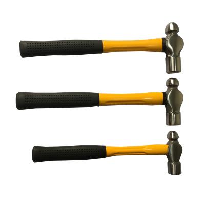 China Nail Hammer Good Quality Staight Head Ball Pein Hammer With Fiber Handle for sale