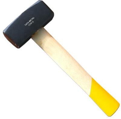 China Nail Hammer Wholesale Professional Forged Hammer 45 Carbon Steel Sledge Stone Hammer With Chestunt Wood Handle for sale