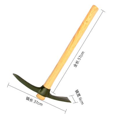 China Mountain Mattock Handle Wooden Pickaxe Outdoor Camping Small Size Pickaxe Pickaxe Agriculture for sale