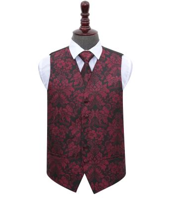 China Wholesale British Style Anti Shrink Men's Flower Printing Boutique Waistcoat Checked Suit Vest For Formal Men for sale