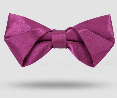 China Dot Newest Factory Making Solid Color Polyester Party Men Bow Tie for sale