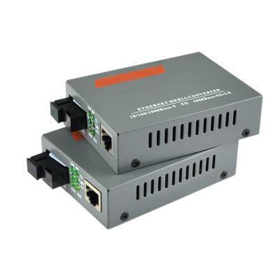 China FTTH Haohanxin 10/100/1000Mbps Gigabit Fiber Single Mode SC Single Port 3KM/20KM HTB-GS-03 A/B Fiber Optic Media Converter for sale