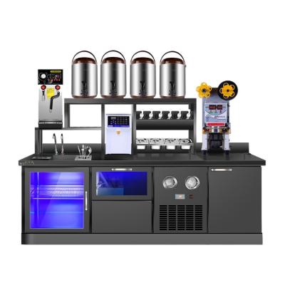 China Market Factory High Quality Black Titanium Water Bar Bubble Milk Tea Counter All Set Bubble Tea Equipment for sale