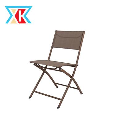 China Garden Chair Iron Flange Mesh Fabric Folding Armless Chair for sale