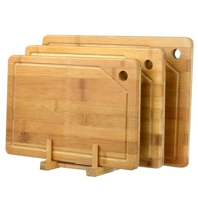 China Modern Wholesale Low 3 - Piece Bamboo Cutting Board Set With Cutting Board Backer for sale