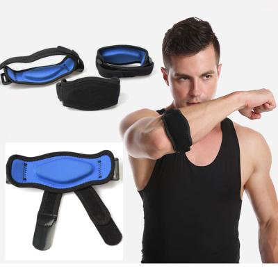 China Hot Selling Adult Adjustable Sports Basketball Tennis Baseball Elbow Support Sleeve Elbow Brace With Compression Pad for sale