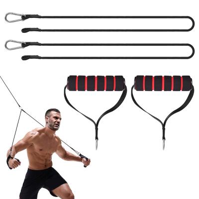 China Durable DIY Gym Pulley Cable Machine Attachments System Arm Biceps Triceps Trainer Pull Down Rope Workout Accessories for sale