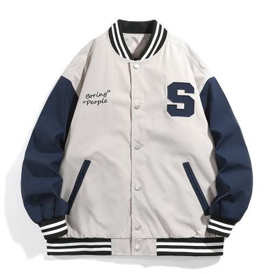 China New Arrival QUICK DRY School Uniform Nylon Polyester Loose Couple Fleece Baseball Unisex Casual Jacket for sale