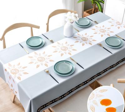 China Rustic Wrinkle Table Cover Waterproof Linen Rectangle Table Cloth Bone Free Antifading With Tassel Fabric Stripe For Kitchen Dining Room for sale