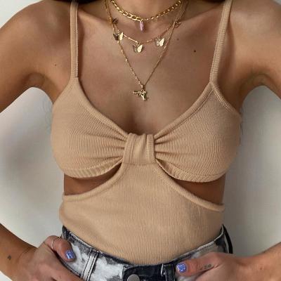 China Sexy Hollow Slim Small Ladies Camisole Tank Tops for sale