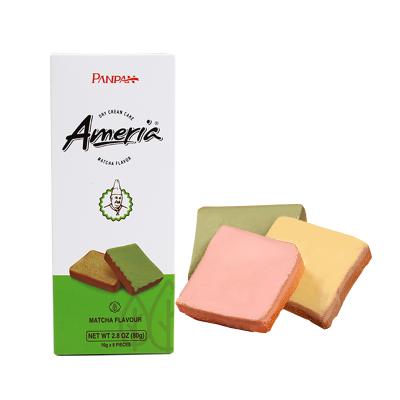 China Biscuit Manufacturer Cream Cracker Biscuit Square Shape PANPAN Dry Cream Cake for sale