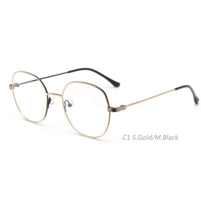 China New Design Ready Cat Eye 4029 Stock Glasses Rose Gold Metal Optical Frames for sale