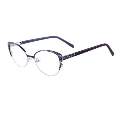 China 9293 China Factory Wholesale Metal Vintage Cat Eye Frames Fashionable Glass Optical Frames for sale