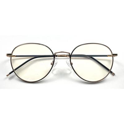 China 23908 New Trendy Rimless Blue Light Glasses Anti Metal Optical Frames for sale