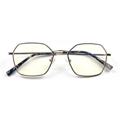 China Manufacturer Fashion 23907 Metal Frames High Quality Professional Eye Protection Blue Light Blocking Glasses for sale