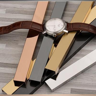 China Modern Flat Bar CNC V Cut Tile Trim T Shape Decoration 304 Stainless Steel Strips 304 Tile U Shape Luxury Profiles for sale