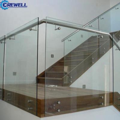 China Deck mount construction projects stainless steel spigder glass balustrade tempered glass 10 mm glass balustrade channel for sale